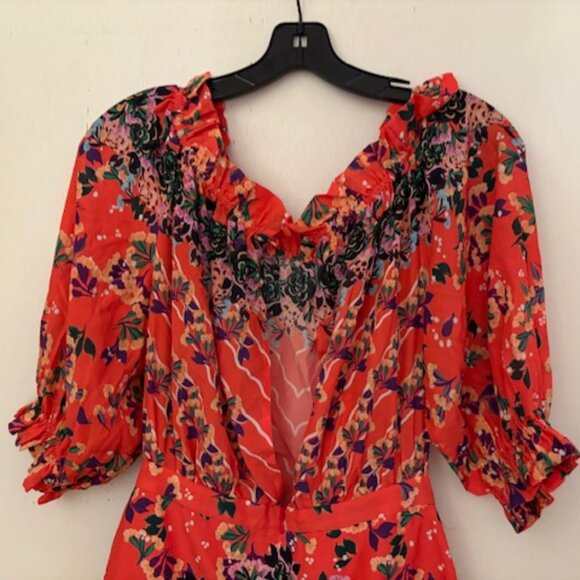 Saloni Grace Midi Dress, Size 6 - Picture 14 of 14